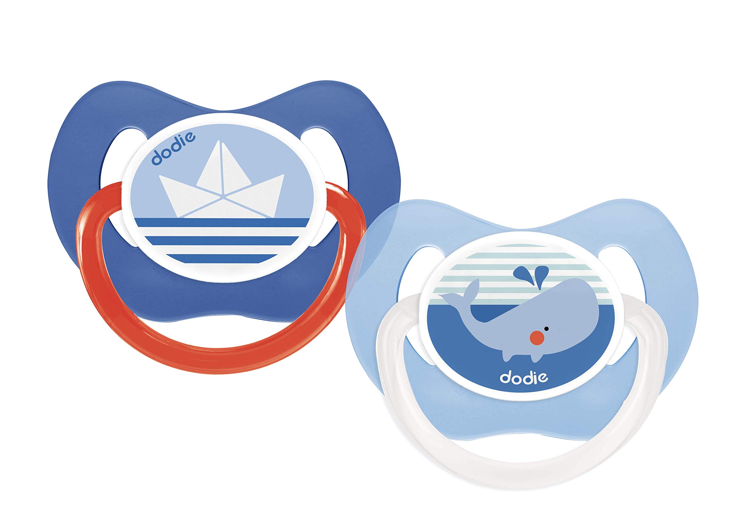 Dodie Dummy Duo Physio Messages P45 6 + Months, Assorted color, pack of 2