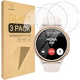 Mr.Shield Glass Screen Protector for Sanorum/HaSaKei G53 Smart Watch 1.27" | 3-Pack Tempered Glass Japan Glass with 9H Hardness
