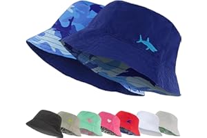 ADDIE & TATE Kids Bucket Hat for Girls & Boys, Packable Fun & Cool Reversible Beach Sun Teen Toddler Bucket Hat - Ages 3-14 Years