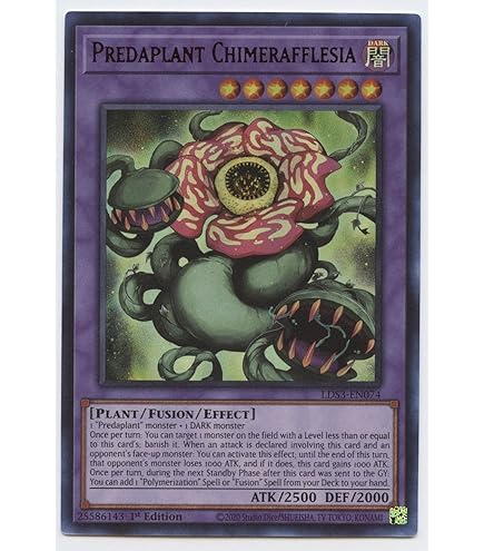 Amazon.com: Yu-Gi-Oh! Predaplant Triphyoverutum - LDS3-EN076 - Secret Rare 