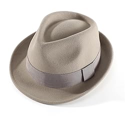 Home Prefer Men's Wool Felt Winter Hat Short Brim