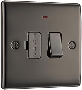 BG Electrical Switched Fused Connection Unit 13A Black Nickel Power Indicator