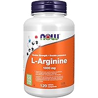 NOW Supplements, L-Arginine 1,000 mg, Nitric Oxide Precursor, Amino Acid, 120 Tablets