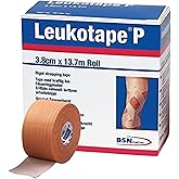 BSN Leukotape P Rigid Sports Strapping Tape 1.5 Inch x 15 Yards Strong Adhesive Athletic Taping Roll Skin Tone Design for Tra