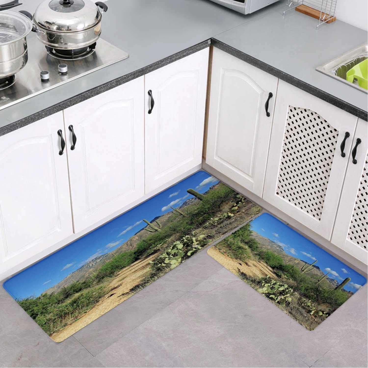 Hiking Trail in Bear Canyon in Tucson Kitchen&nbsp;mat,AZ,17"x48"+17"x24"