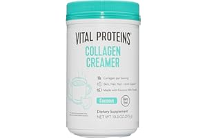 Vital Proteins Collagen Coffee Creamer, Non Dairy & Low Sugar Powder with Collagen Peptides Supplement - Supporting Healthy Hair, Skin, Nails with Energy-Boosting MCTs - Coconut 10.3oz