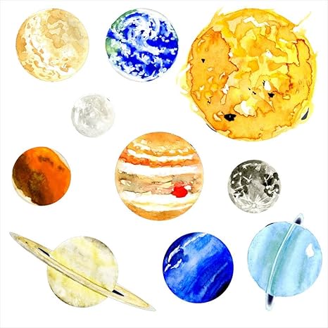 Amazon 宇宙 惑星 シール式ウォールステッカー宇宙 惑星 シール式ウォールステッカー ウォールステッカー 飾り 90 90cm プラネット 地球 アース 月 月の満ち欠け 太陽系 Solar System 剥がせる カッティングシート Wall Sticker 雑貨 ガラス 窓 Diy Wsl Ws