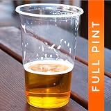 CHEF ROYALE 50 Disposable Clear Plastic Cups 660ml Full Pint CE Marked view 5
