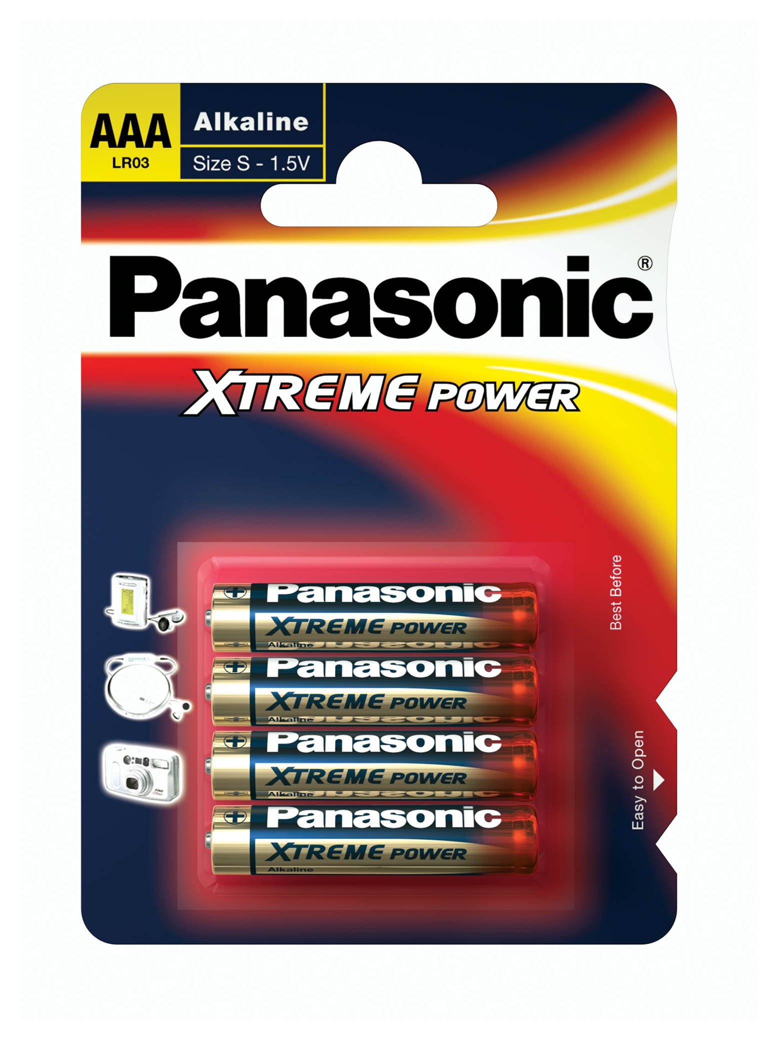 Pack of 4 AAA Panasonic Xtream Batteries