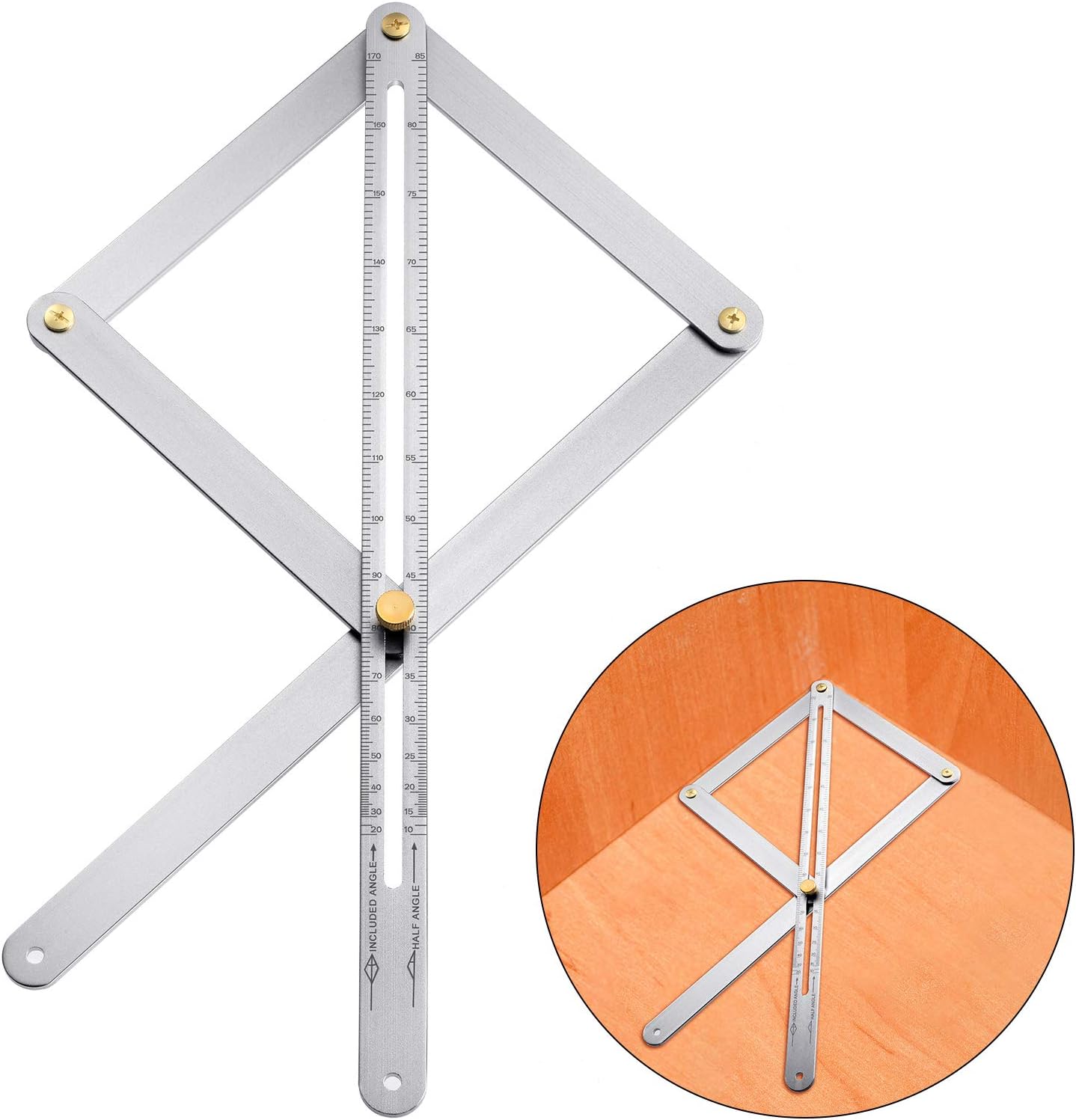Protractor Tile Test, Measure & Inspect Bevel Corner Protractor Miter Angle Measuring ...