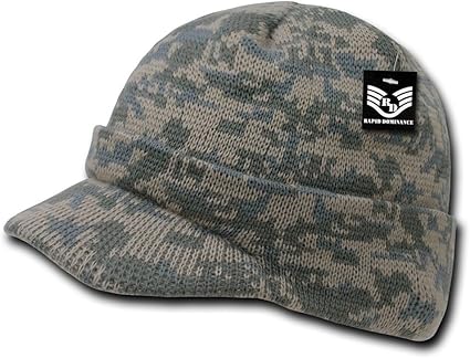 camo stocking cap with bill
