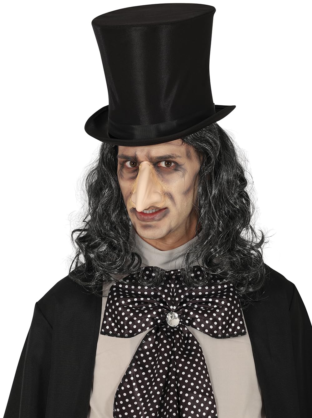 FIESTAS GUIRCA | Pointed Latex Nose (One Size) - Prosthetic for Bat Villain Costume and Penguin Nose for Halloween and Superhero Parties - Unisex Adult - Light Skin Colour