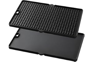 Charbrofire Replacement Reversible Cast Iron 7404 Grill Griddle for Weber Summit Series Grill Parts Summit E-420 E-450 E-470 S-470 E-670 S-670 Summit Gold A/B/D A6/B6/C4/D4/D6 1 Pack