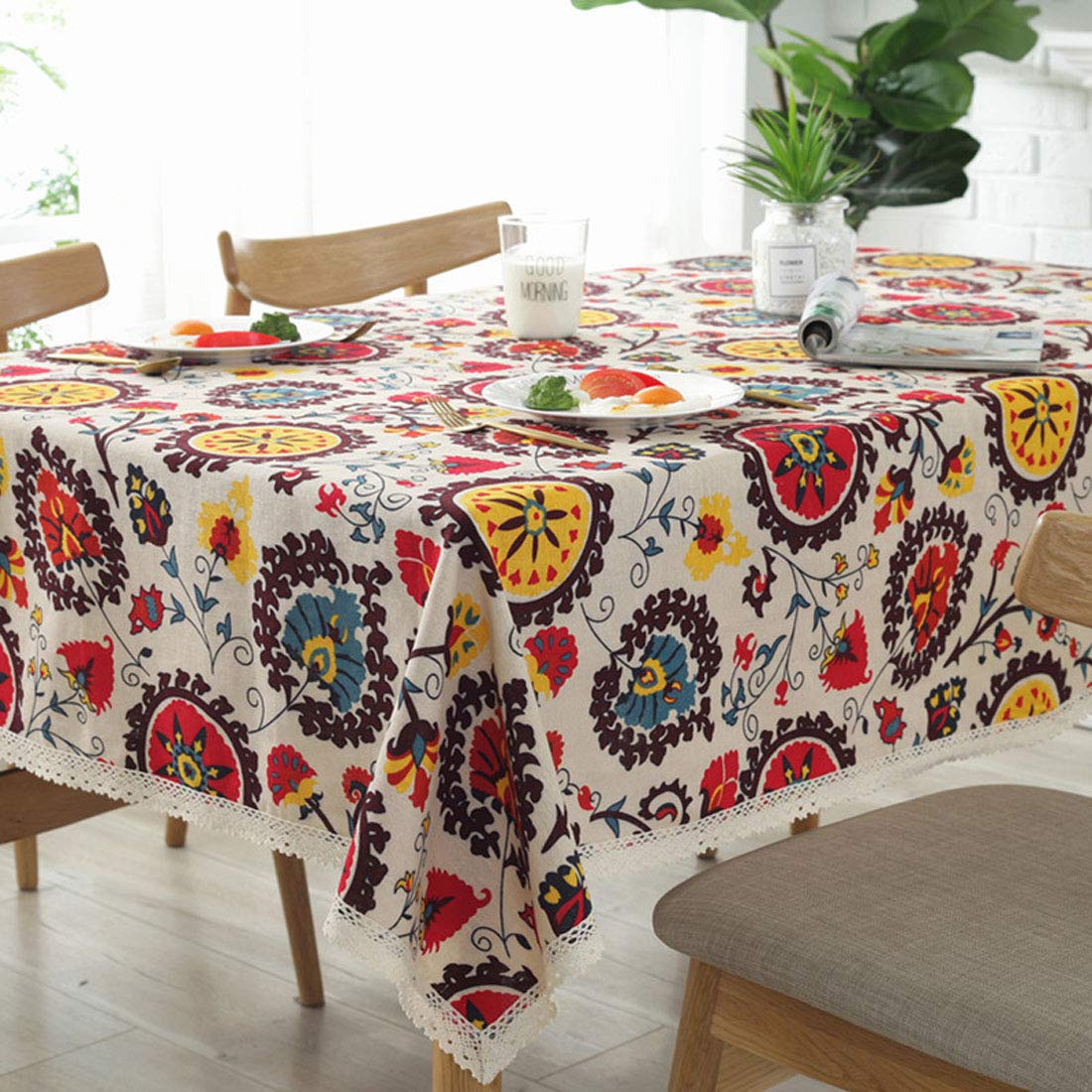 Best round vynal christmas table cloth