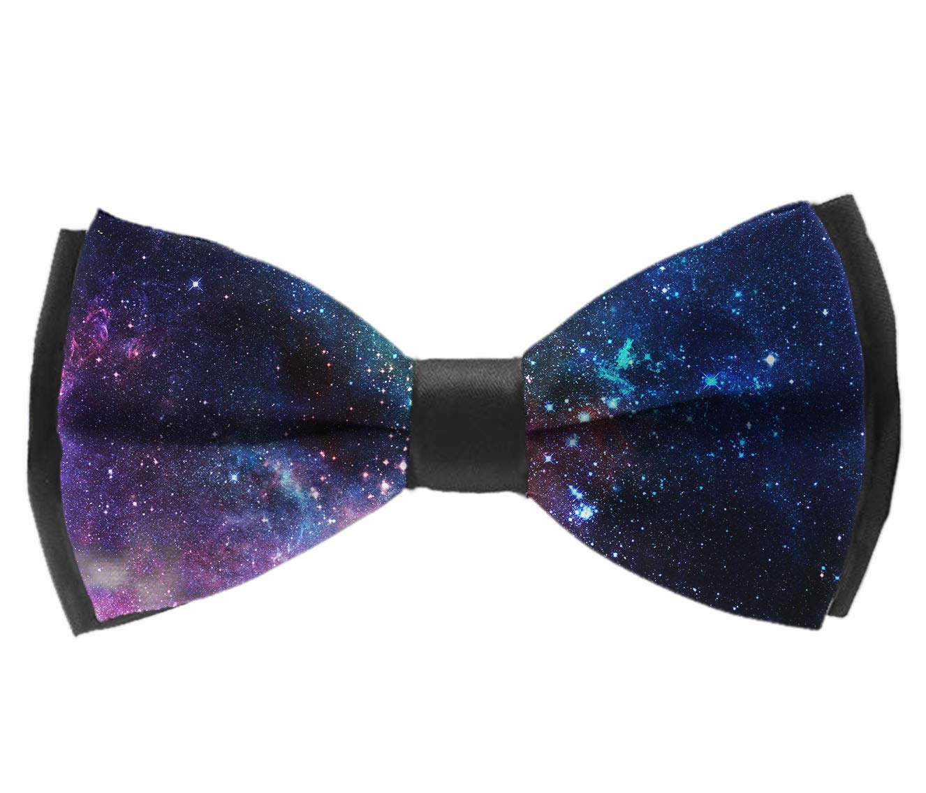 INWANZI Fashion Elegant Pre-Tied Bow Tie for Men & Boys, Adjustable Bowtie (Outer Space Galaxy Stary)