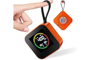 Nexus Sensus 3-in-1 Portable Carbon Monoxide Detector for Travel – UL-Compliant CO Alarm with Temperature and Humidity Monitor, USB-C Rechargeable for RV, Hotel, Camping (1, Orange)