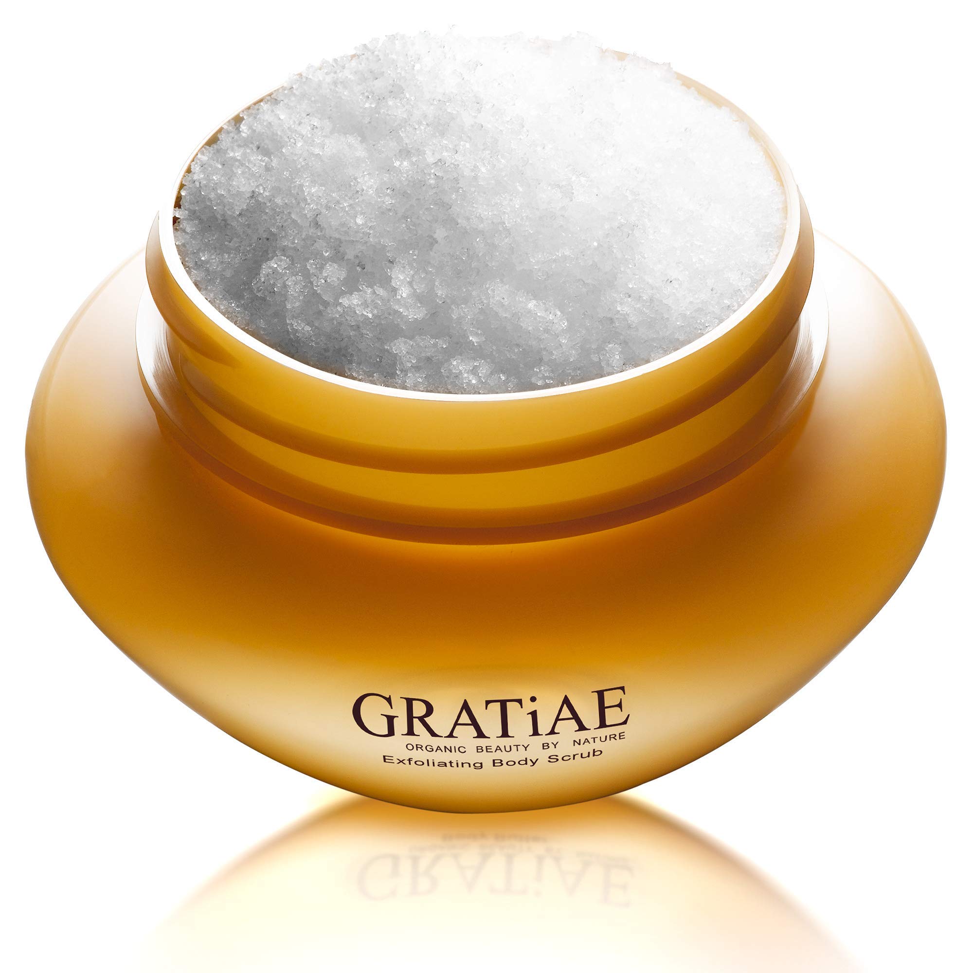 Gratiae Organic Exfoliating Body Scrub Apple, Green Tea & Ginger Exfoliates, Moisturizes Nourishes and protects, for smooth soft skin Helps to reduce Stretch Marks, eczema, Anti Cellulite 14.1 oz