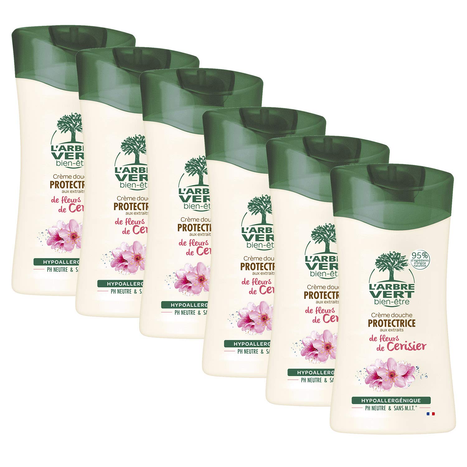 Larbre Vert Bien être Crème Douche Cerisier Aux Extraits De Fleurs De Cerisiers Bio Pack De 6
