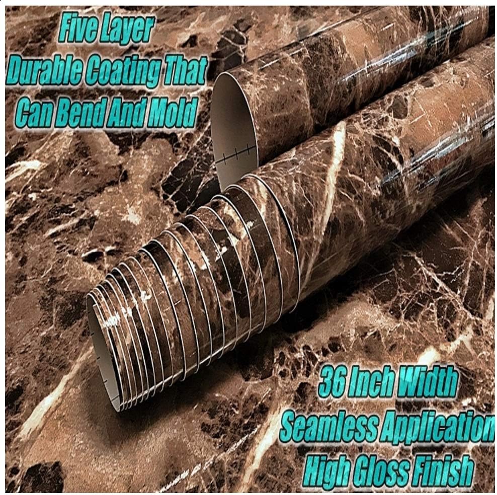 Ez Faux Decor Dark Emperador Self Adhesive Granite Marble Kitchen