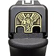 Milspin Brass CNC Milled 3D Engraved Slide Back Plate Compatible with Glock Gen 1-5