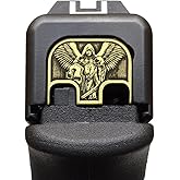 Milspin Brass CNC Milled 3D Engraved Slide Back Plate Compatible with Glock Gen 1-5