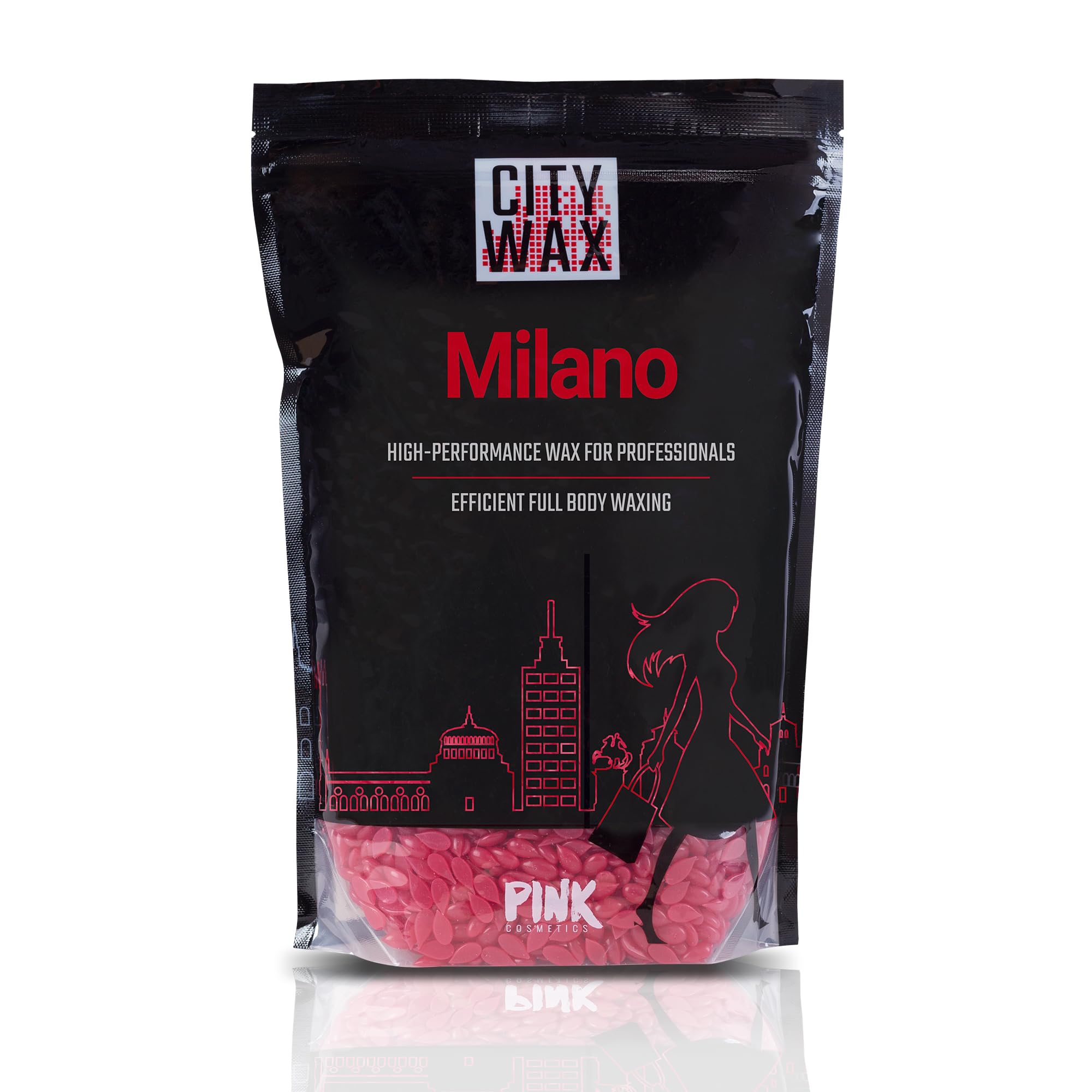 Milano City Wax 1000g - Full Body Premium Wax - Hair Removal Wax - Professional Wax Beads - Gentle Hot Wax - Face Wax - Bikini Wax - Hard Wax for Hair As Short As 2 mm