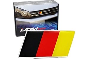 iJDMTOY Set of Germany Flag Emblem Grille Badge, Compatible With European Car Front Grill/Bumper Decoration