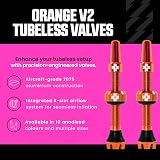 Muc-Off Tubeless Valves V2 7075 Aluminium Presta with Core Tool Orange 44mm view 2