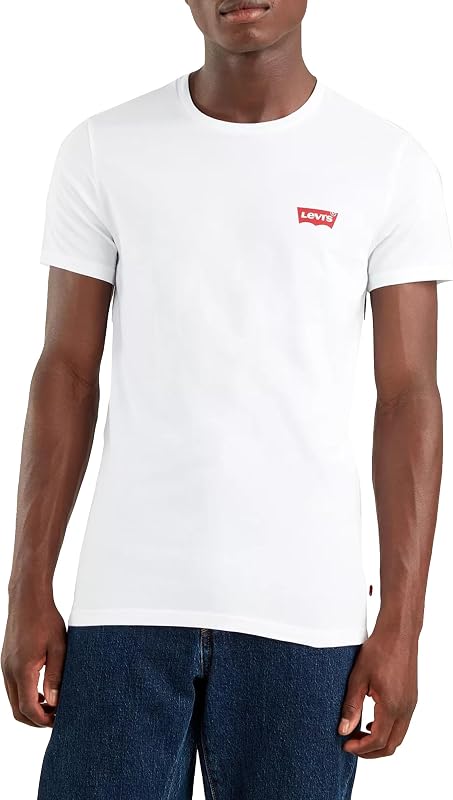 2-Pack Crewneck Graphic Tee, T-shirt Uomo, Bianco ( Chesthit White / Caviar ), L