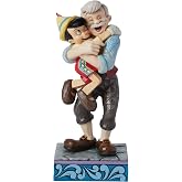 Enesco Disney Traditions Collection by Jim Shore A Father's Love Pinocchio Hugging Geppetto Figurine- Stone Resin Hand Painted Crafted Collectible Disney Figurines Home Decor Statue, 7 Inch