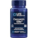 Life Extension Curcumin Elite™ Turmeric Extract, 500 mg, curcuminoids, turmerones, Fenugreek, Inflammation Health Support, Heart & Immune Support, Gluten-Free, Non-GMO, Vegetarian, 30 Capsules