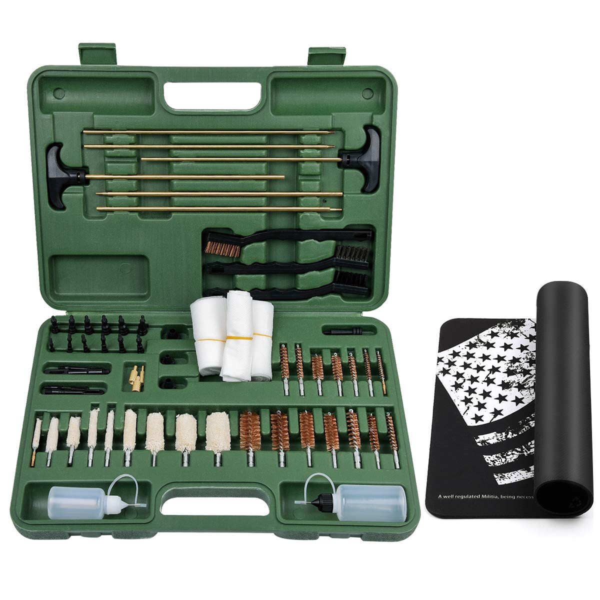 iunio Universal Gun Cleaning Kit with Mat Carrying Case AllinOne