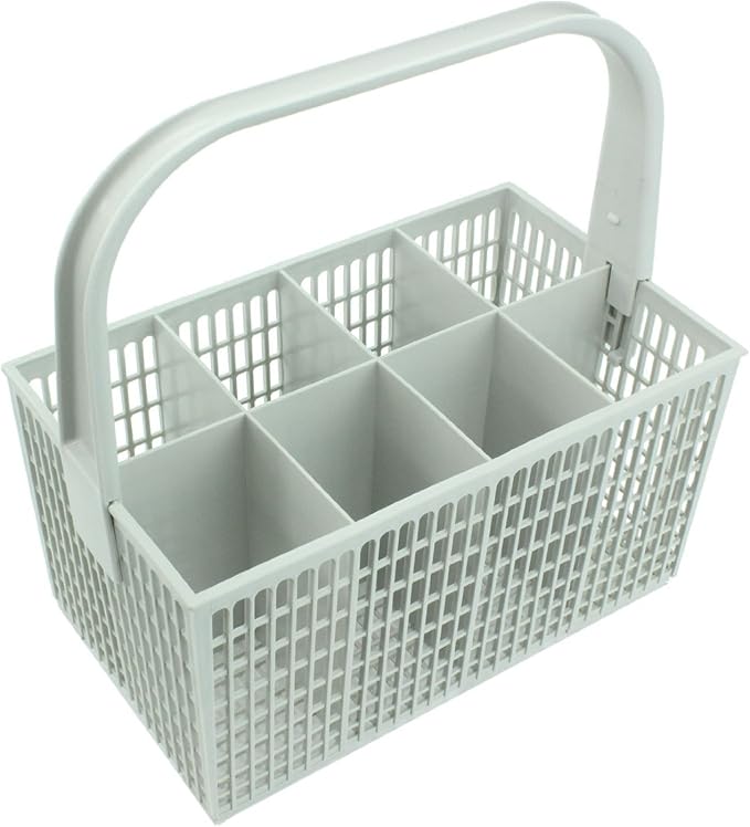 SPARES2GO Cutlery Basket Cage for Zanussi Dishwasher (White, 237mm x 137mm x 122mm) Amazon.co