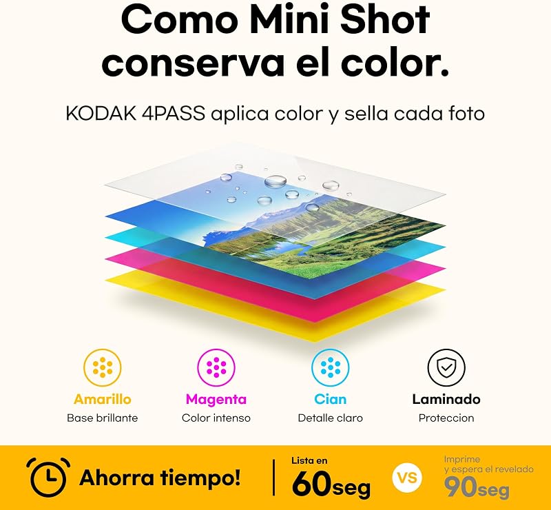 Mini Shot 2 Retro Cámara Instantánea 5×7,6cm, 38 Hojas, Blanca