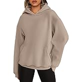 ORANDESIGNE Womens Oversized Letter Print Hoodies Graphic Fleece Sweatshirts Long Sleeve Pullover with Pocket 2026