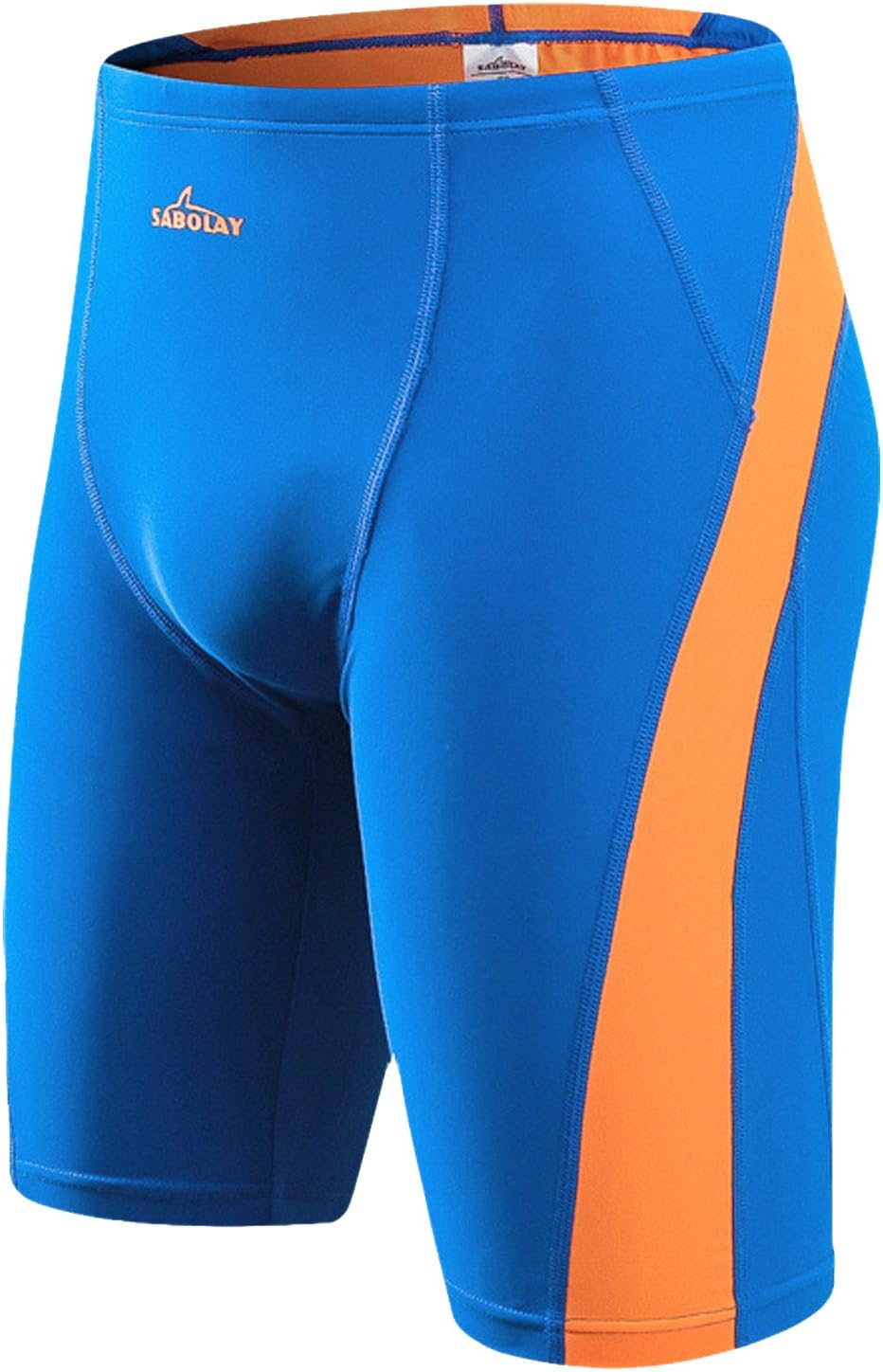 SABOLAY Men's Swim Jammer Shorts Sunscreen Quick Dry Swimsuit Splice Swimming Trunks