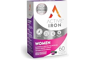 ACTIVEIRON Active Iron Supplement 25mg + Multivitamin for Women – Clinically Proven to Increase Energy & Reduce Tiredness – Gentle, Non-Constipating Iron + Women’s Multivitamin – 30 Capsules + 30 Tablets
