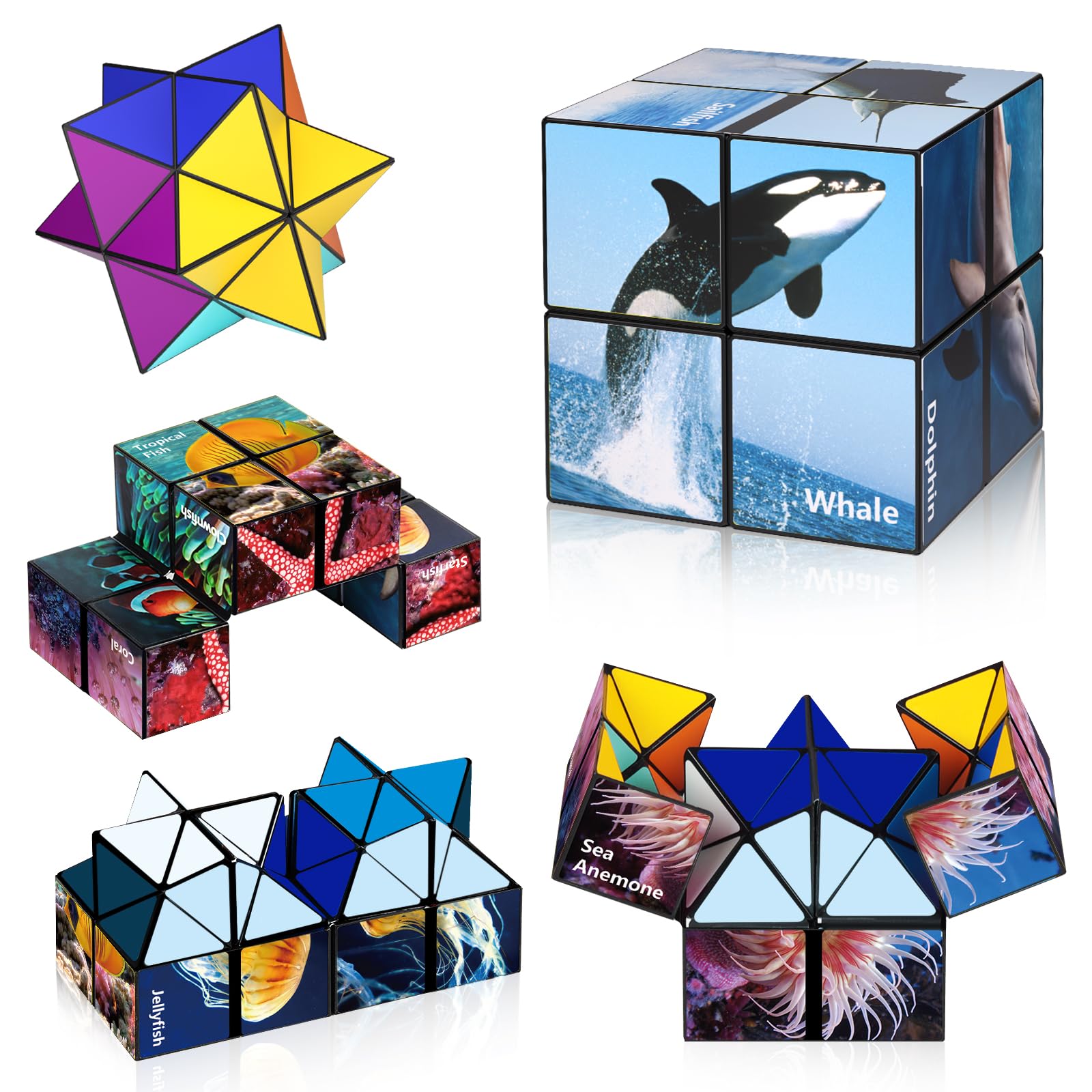 Euclidean Cube Star Cube 2 in 1 Yoshimoto Cube for Kids and Adults, Toy Gifts for Boys and Girls Ages 8-12 โ image 1