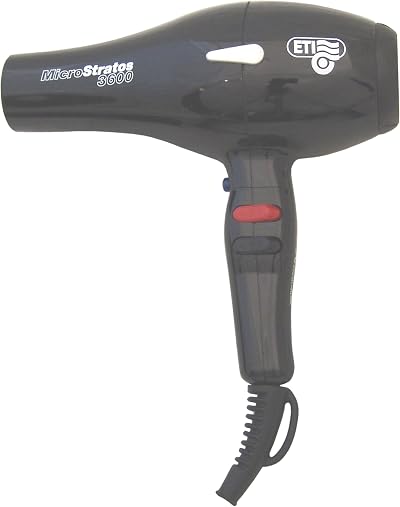 ETI Micro Stratus 3600 Black Turbodryer Professional Hair Dryer 2400W AC Motor