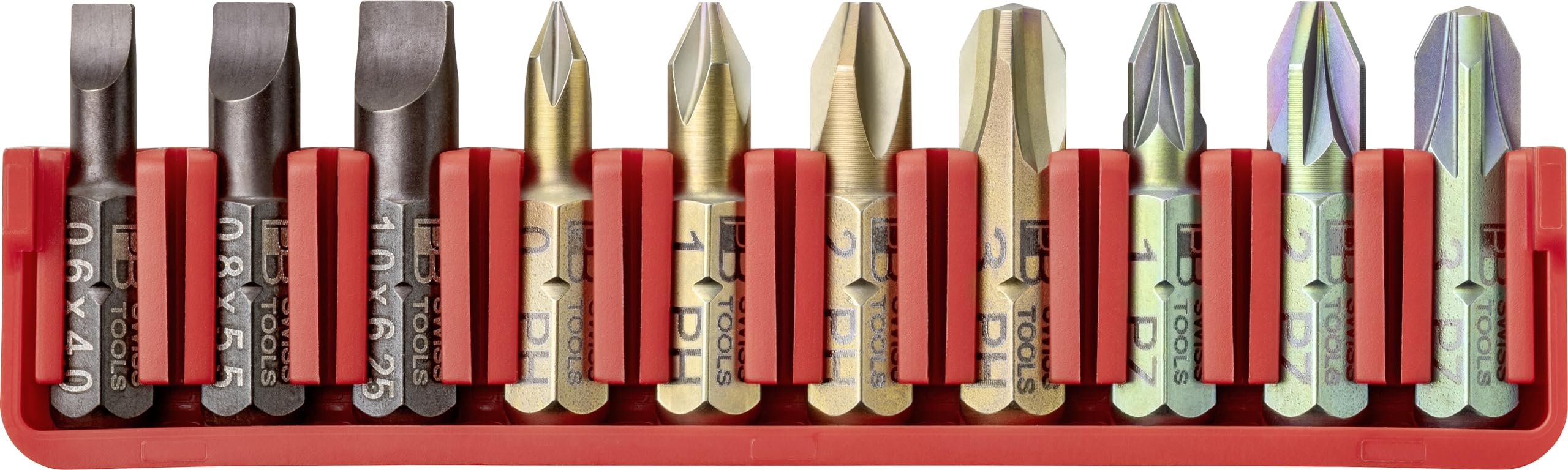 Photo 1 of PB Swiss Tools Full BitBlock PB C6.701 with 10 C6 1/4" PrecisionBits | 100% Swiss Made | Bits can be pushed out sideways or upwards