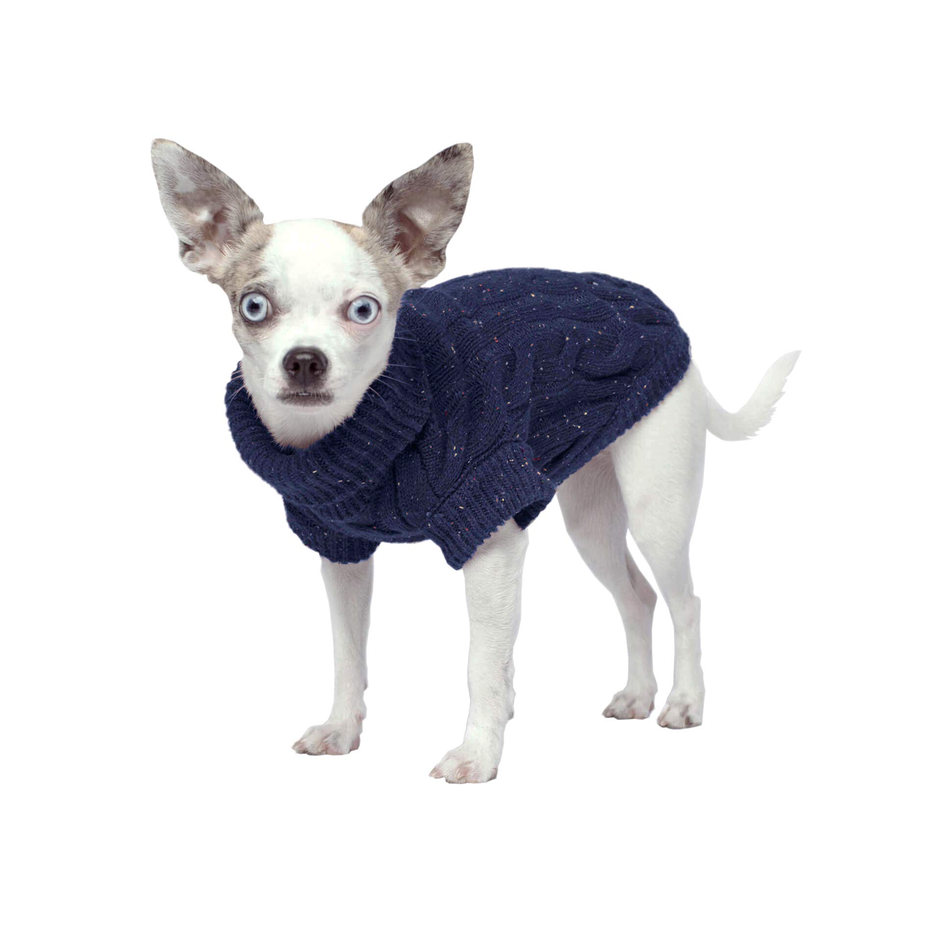 Canada Pooch Cp01292 Cambridge Cableknit Sweater Blue Size 12