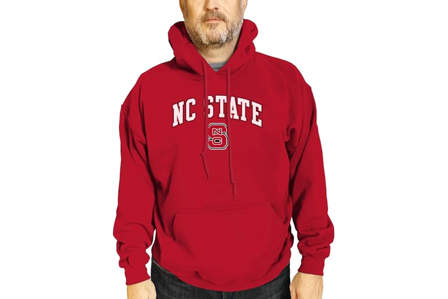 Campus Colors NCAA Arch & Logo Gameday Hoodie - Officially Licensed College Hooded Sweatshirt - Cotton Blend - Unisex Adult