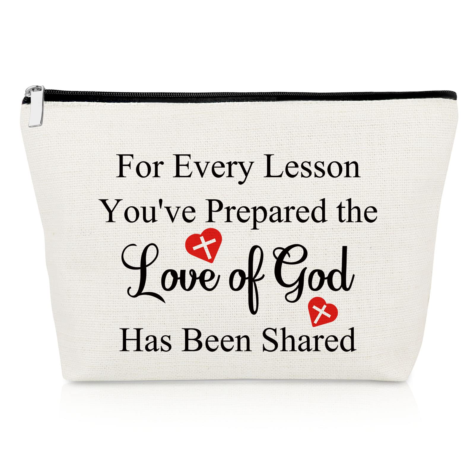 Christian Gifts for Teachers Appreciation Makeup Bag Sunday School Teachers Gift Cosmetic Bag Christian Religious Gifts for Teacher Assistant Gifts Appreciation Thank You Gifts for Mentor Makeup Pouch