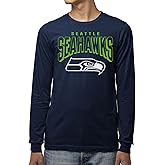 Junk Food Clothing x NFL - Unisex Adult Bold Logo - Officially Licensed Long Sleeve T-Shirt