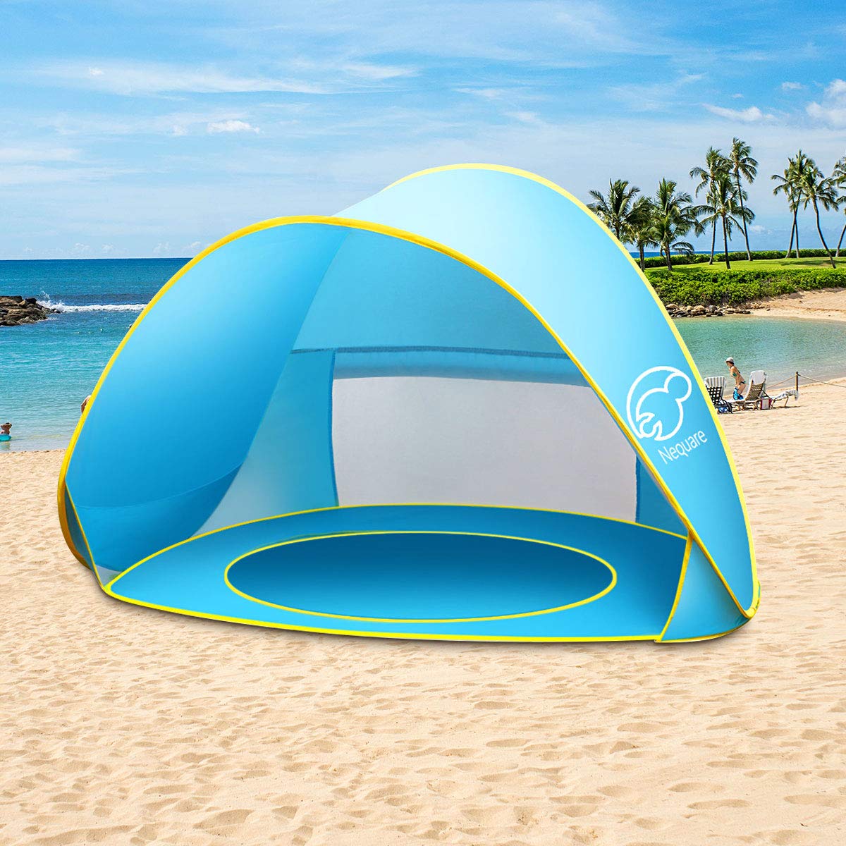 Nequare Baby Beach Tent Pop Up Tent Baby Beach Pool Sun Shelter Uv Protection Beach Shade For Baby And Family Blue Buy Online In Barbados At Barbados Desertcart Com Productid 124943179