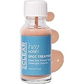 Hey Honey Skincare Be Clear - Acne Spot Treatment Overnight, Pimple Drying Lotion, Use Over Zits Whitehead & Blemishes 1 OZ