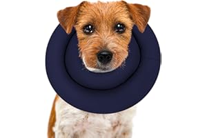 GoGoPaw Soft Dog Cone, Adjustable Dog Cones for Small Medium Large Dogs and Cats, Water Resistant Cone for Dogs After Surgery, Comfy Donut Collar, Protective Recovery E Collar Anti-Licking(Grey,1)