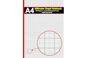 A4 Millimeter Graph Paper Notebook: A4 | 100 Pages | Light Gray Grids | Combined 1 mm, 5 mm, and 10 mm Square Grids | Ideal f
