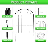 SARSTRY Decorative Garden Fence 10 Panels 3.3m Rustproof Metal Border view 3