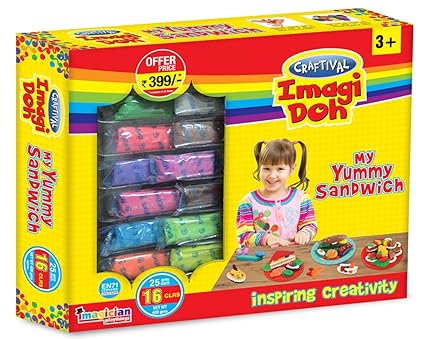 Craftival CID-017 Imagi Doh My Yummy Sandwich, Multi Color